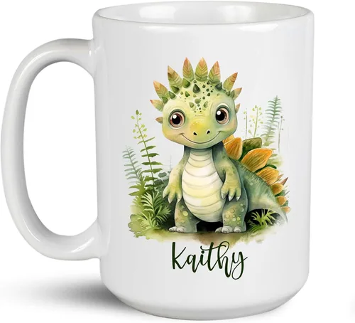 Miniatura 19 de Troodon My Spirit - Taza de café personalizada con nombre personalizado, taza de café de dinosaurio para amantes de los dinosaurios, tazas
