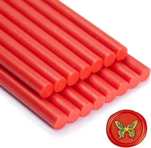 Miniatura 9 de Barra de sellado de cera, 15 piezas de pistola de pegamento para invitaciones de boda, tarjetas, sobres, oro rosa, material de cera flexible