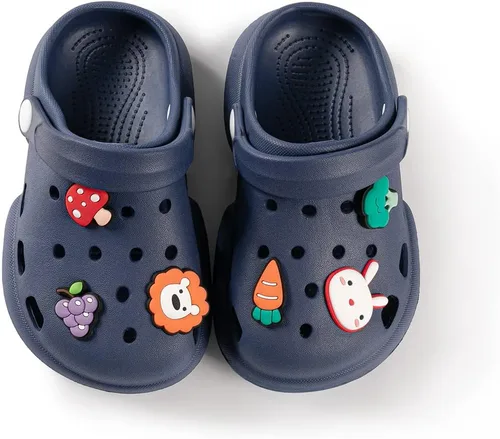 KIDSUN Zuecos de jardín para niños y niñas, sandalias de agua sin cordones, ligeras, para exteriores, verano, playa, piscina, juegos (bebéniños