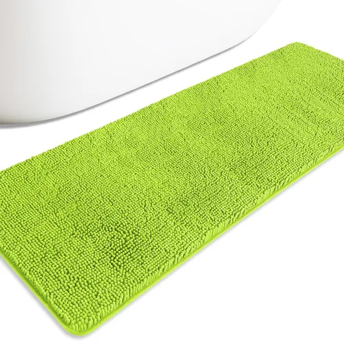 Miniatura 667 de Alfombra de baño pequeña de 12 x 18 pulgadas, lavable y absorbente, antideslizante, alfombra de baño de felpilla gruesa y suave para baño, ducha