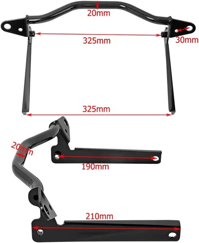 Miniatura 2 de Barra de soporte de luz de motocicleta, abrazadera de soporte de señal de giro para Harley Heritage Softail Fatboy 2002-2017, negro