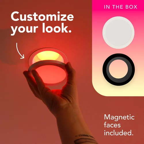 Miniatura 3 de LIFX Luz descendente empotrable inteligente sin lata de 4 pulgadas, borde deflector profundo, RGB + blanco sintonizable (1500-9000 K), control