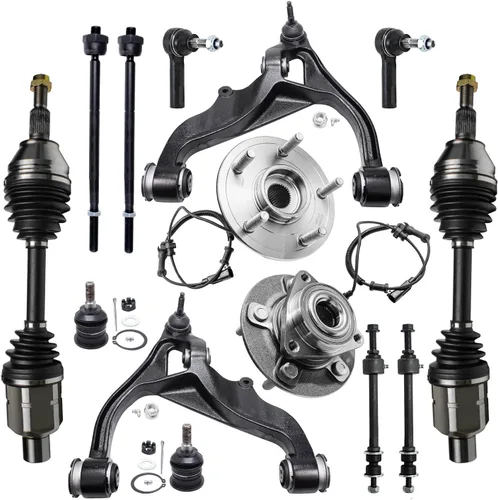 Miniatura 298 de Detroit Axle - Kit de nudillos de dirección delantera izquierda para Ford Edge Lincoln MKX 07-10, cojinete de rueda del lado del conductor, nudillo