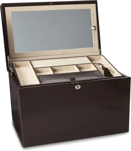 Miniatura 2 de WOLF 315006 London - Joyero grande, color cacao, Cocoa