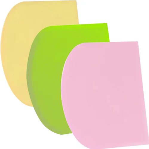 Miniatura 39 de SURDOCA Raspador de Masa Raspador de Banco - 3P 4.7x3.7" Raspador de Tazón de Plástico Flexible, Borde Afilado y Ángulos Raspador de Pastel.
