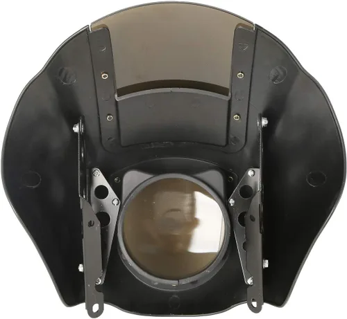 Miniatura 2 de XFMT Carenado frontal desmontable de cuarto para motocicleta con parabrisas antiniebla y abrazaderas de montaje negro de 49 mm para Harley Sportster