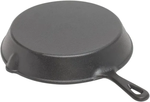 Miniatura 2 de Home Basics - Sartén de hierro fundido de 12 pulgadas (negro), sartén para panqueques, carne y pescado, sartén grande para estufa y fogata