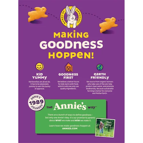Miniatura 3 de Annie's Organic Cheddar Bunnies - Conejitos horneados de queso cheddar, Graham Snacks
