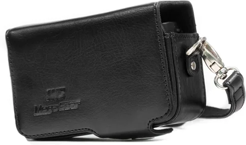Miniatura 11 de MegaGear MG1144 - Funda de piel para cámara con correa compatible con Sony Cyber-shot DSC-HX95, DSC-HX99, DSC-HX80, DSC-HX90V, DSC-WX500, color Dark