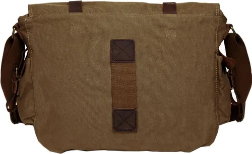 Miniatura 4 de Bolso de hombro para hombres, bolso mensajero de lienzo militar clásico de Berchirly, de 13.3–17.3 pulgadas, de regreso a la escuela