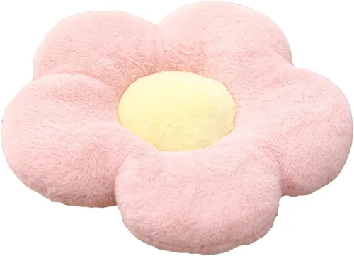 YILANLAN Lindo Cojín de Flores de Felpa Almohada de Piso Casual Cómoda Almohada Oficina Sala de Estar Cama Decoración Cojín Simple Decoración de Rosa