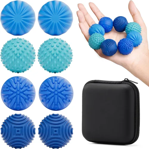 Miniatura 10 de luckdoor Bolas Magnéticas de Silicona Fidget para Adultos y Adolescentes, 4PCS Juguetes Sensoriales para Aliviar el Estrés para Autismo TDAH Verde