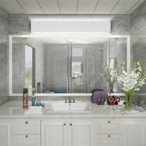 Miniatura 3 de Aipsun Luz de tocador LED moderna mate blanca de 15.75 pulgadas hacia arriba y hacia abajo para accesorios de iluminación de pared de baño