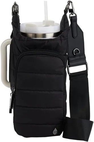 Miniatura 9 de WanderFull® Ranura con cremallera original HydroBag® HANDLE™ para mango, soporte para botella de agua cruzado manos libres y accesorios para vasos