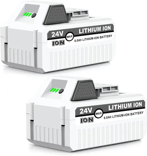 Miniatura 7 de 6.0Ah 24V Batería de repuesto de iones de litio para Snow Joe + Sun Joe iON+ 24V Series Herramientas eléctricas inalámbricas, Compatible con Snow