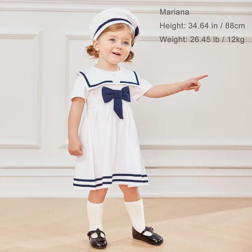 Miniatura 2 de bonbonPomme Vestido náutico para niña de 0 a 4 años