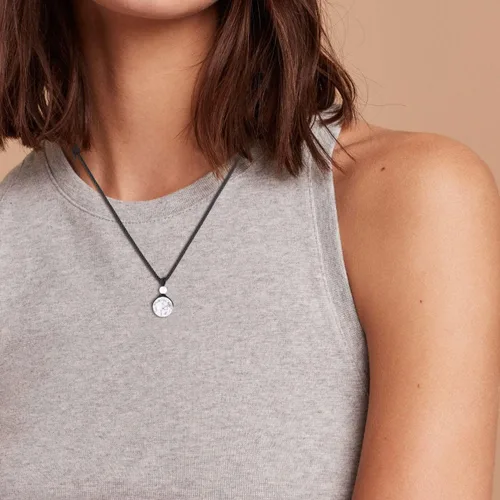 Miniatura 4 de COAI Collares con colgante de cuentas de piedra para parejas para él y ella, Piedra