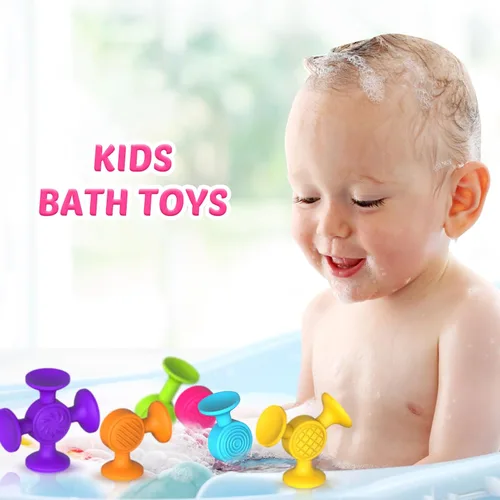 Miniatura 8 de Juguetes de baño con ventosa para niños pequeños: 12 juguetes sensoriales de succión para niños pequeños, juguetes de succión para niños, juguetes