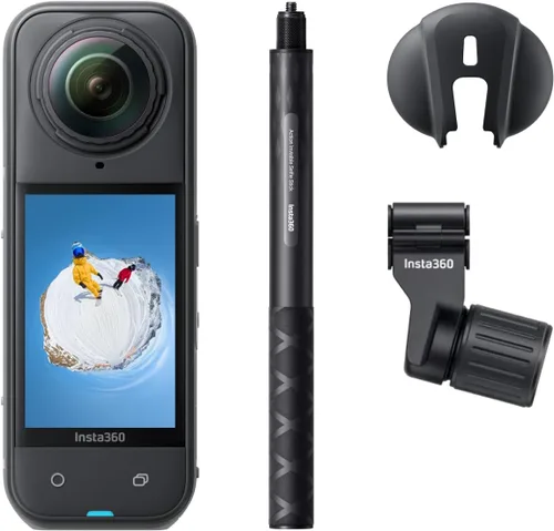 Miniatura 11 de Insta360 Paquete FlexiCare X5 – Cámara de acción impermeable 8K de 360°, luz baja, efecto selfie stick invisible, lente resistente y reemplazable