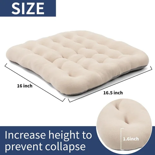 Miniatura 2 de BUYUE Good Support - Cojín acolchado para silla de oficina, terciopelo suave, cómodo, antideslizante, para escritorio de computadora, silla