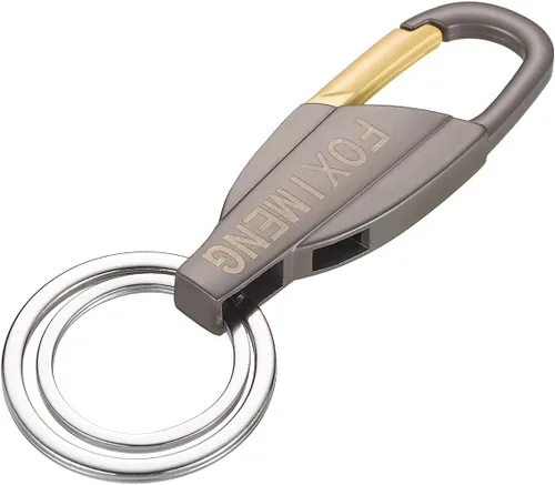 Miniatura 3 de Llavero para hombre, elegante llavero para hombres y mujeres, 2 piezas (pistola negra y plateada)
