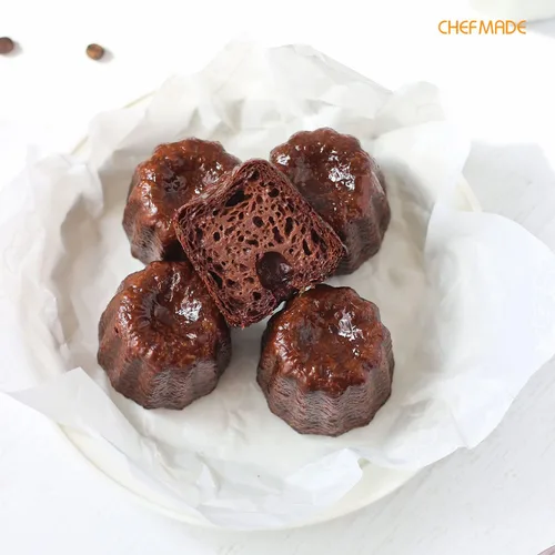 Miniatura 3 de CHEFMADE Canele - Molde para tartas, antiadherente de 6 cavidades