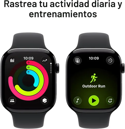 Miniatura 3 de Apple Watch Series 11 [GPS 46 mm] Smartwatch con caja de aluminio negro brillante con correa deportiva negra - M/L. Puntuación de sueño, rastreador