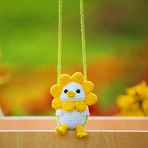 Miniatura 9 de Adorno de conejito gris y zanahoria, accesorios para ventana de visión trasera, colgante hecho a mano para automóvil, decoración de interiores