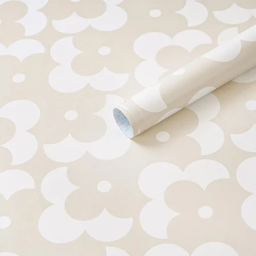 Miniatura 12 de Ismoon Papel tapiz autoadhesivo bohemio para despegar y pegar, papel de contacto geométrico negro y beige, 17.3 x 78.7 pulgadas, papel de pared