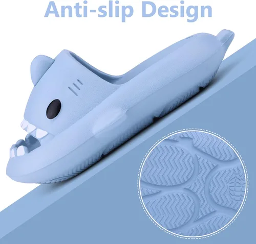 Miniatura 4 de Sandalias de baño con diseño de tiburón para niños y niñas Sandalias de ducha para niños y niñas Sandalias de playa y piscina Secado rápido