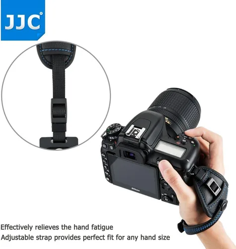 Miniatura 3 de JJC Correa de mano para cámara DSLP sin espejo para Canon EOS R8 R10 R7 5D Mark IV III 7D 6D R5 Mark II 4000D 2000D 90D 80D Rebel T8i T7 T7i ZR Azul