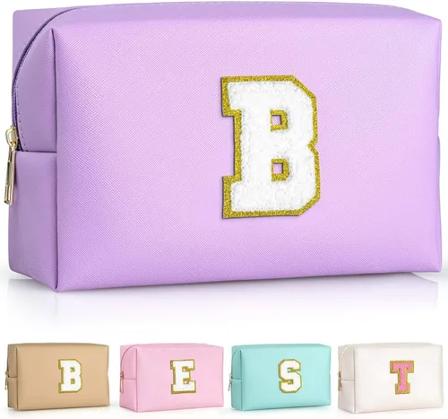 Miniatura 47 de TOPEAST - Bolso de maquillaje para mujer, G Blanco nacarado-rosa