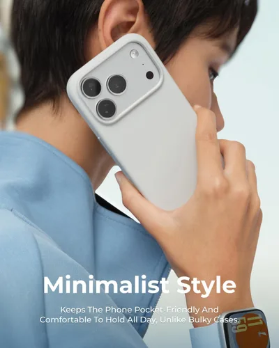 Miniatura 8 de MOFT Funda para iPhone 17 Pro, funda MOVAS a presión, compatible con MagSafe, piel vegana suave al tacto, diseño minimalista clásico, ligera