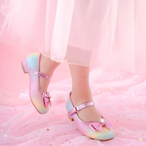 Miniatura 2 de Furdeour Zapatos de vestir para niñas, zapatos de princesa Mary Jane para bodas, flores, damas de honor, tacones con purpurina para niños pequeños