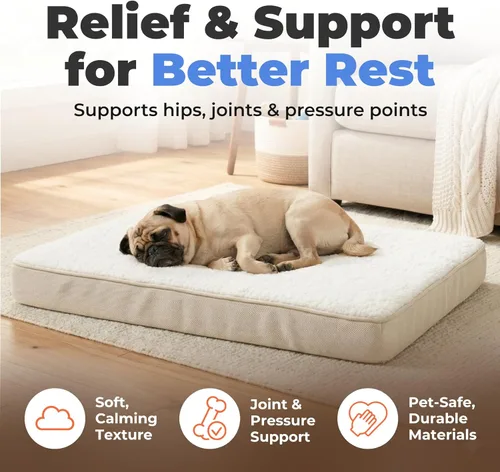 Miniatura 2 de Best Pet Supplies Casa Cama para Perros Alfombrilla para Jaula Carpa Interior Redonda Suave de Felpa para Razas Pequeñas, Medianas y Grandes - Beige