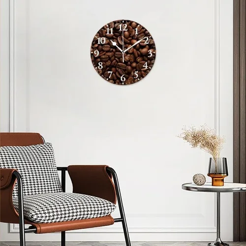 Miniatura 2 de Relojes de pared silenciosos sin tictac con movimiento de cuarzo, reloj analógico a pilas decorativo para el hogar, póster de fondo de textura de H16