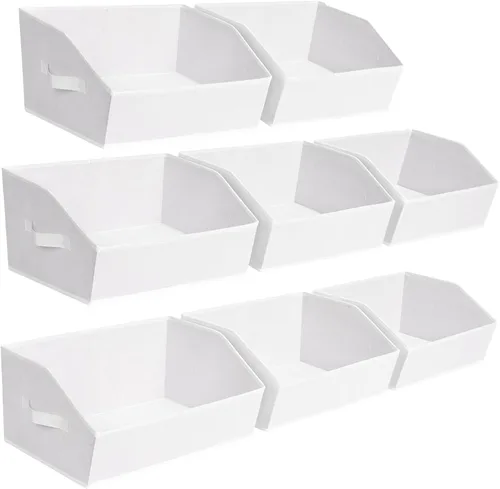 Miniatura 36 de Homsorout Organizador trapezoidal para armario, cestas grandes para organizar, caja de almacenamiento de tela para estantes, cubos de almacenamiento