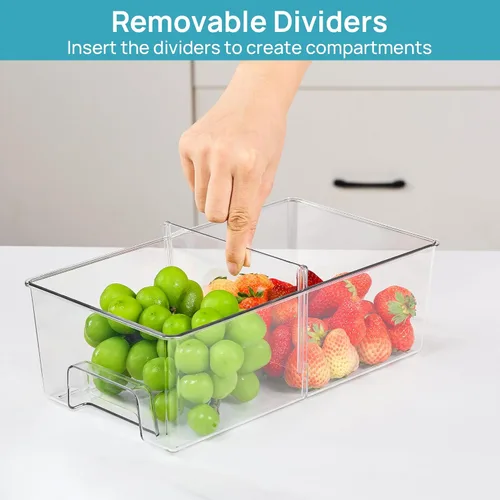 Miniatura 7 de Vtopmart Juego de 5 cajones de almacenamiento apilables transparentes, fáciles de montar, organizadores de acrílico para debajo del fregadero