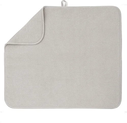 Miniatura 12 de Bellemain XXL Tapete para Platos de Microfibra para Secar Platos, Súper Absorbente (Negro, 17" x 24")