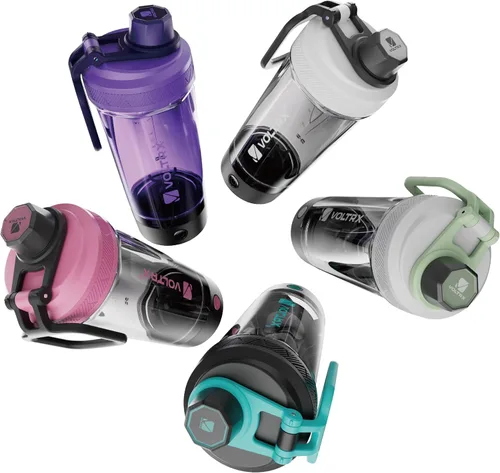 Miniatura 8 de VOLTRX Botella mezcladora, mezclador eléctrico recargable USB C con Gallium, vasos mezcladores para batidos de proteínas y batidos de reemplazo