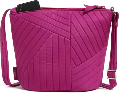 Miniatura 4 de Vera Bradley - Bolsa cruzada de algodón para mujer