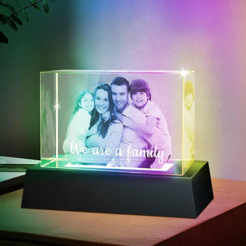 Miniatura 7 de Foto de cristal 3D personalizada, regalos personalizados para mujeres, esposa, hombres, ella, él, regalo personalizado de Navidad y celebraciones