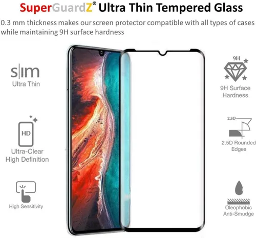 Miniatura 3 de Protector de pantalla de vidrio templado para Huawei P30 Lite [cobertura completa], SuperGuardZ, borde a borde, antiarañazos, antiburbujas