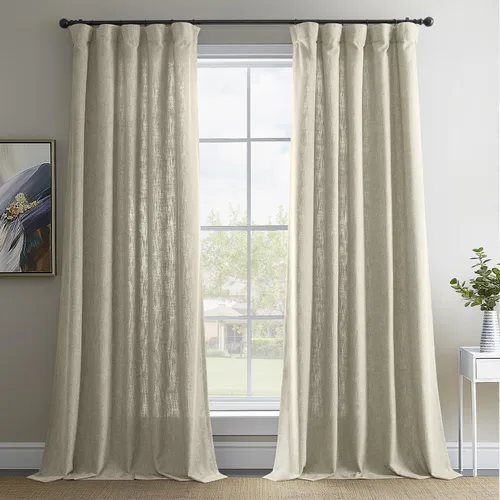 Miniatura 13 de HPD Half Price Drapes - Cortinas básicas de lino sintético de 84 pulgadas de largo, par de 2 paneles - 50 pulgadas de ancho x 84 pulgadas de largo