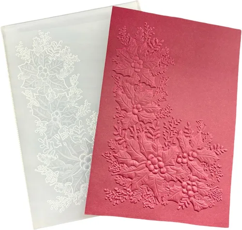Miniatura 10 de DIYology Carpetas en relieve 3D de bosque para hacer tarjetas, fondo de abedul con textura de fondo en relieve para manualidades, manualidades