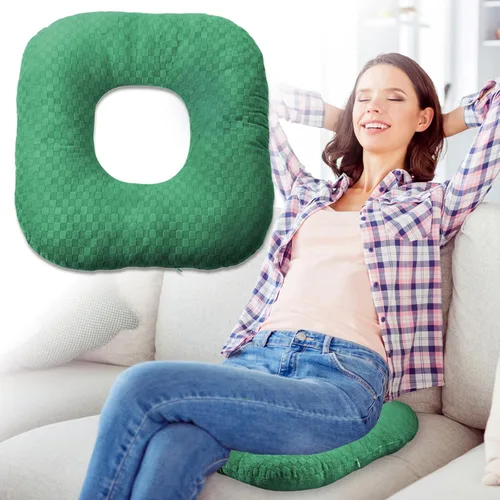 Miniatura 12 de Cojín de asiento con forma de dona rellena para dolor de coxis y coccix, hemorroides, úlceras de cama, embarazo, próstata, recuperación