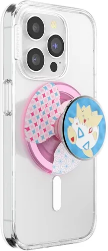 Miniatura 7 de PopSockets Agarre para teléfono MagSafe con soporte, soporte magnético, parte superior intercambiable, sujeción segura para fundas MagSafe