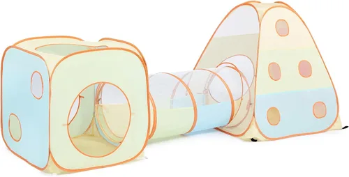 Miniatura 6 de UTEX Tienda de campaña desplegable 3 en 1 con túnel, pozo de pelotas para niños, niñas, bebés y niños pequeños, casa de juegos para interiores