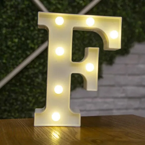 Miniatura 24 de anso Letras LED del alfabeto con números iluminados, letras de plástico blanco, decoración de pie de la A a la Z 0 ~ 9 (rosa corazón)