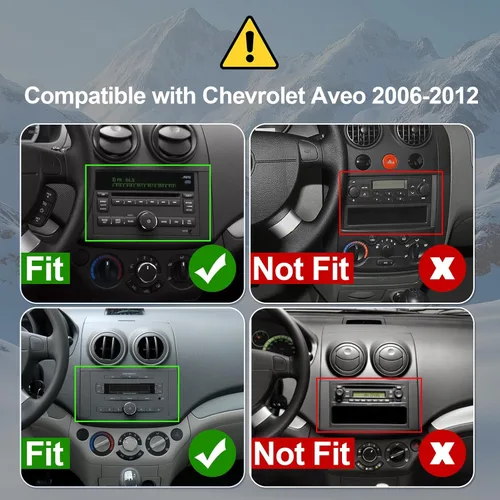 Miniatura 2 de 4Core+32G Android 14 Doble DIN Radio de coche estéreo para Chevrolet Aveo 2006-2012 con 9 pulgadas de radio de pantalla táctil incorporada Carplay